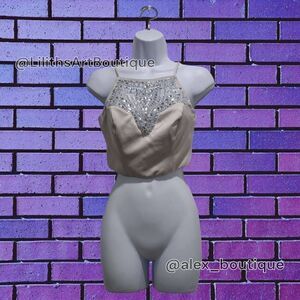 B. Darlin Rhinestone Crop Top Size 5 / 6 for Women